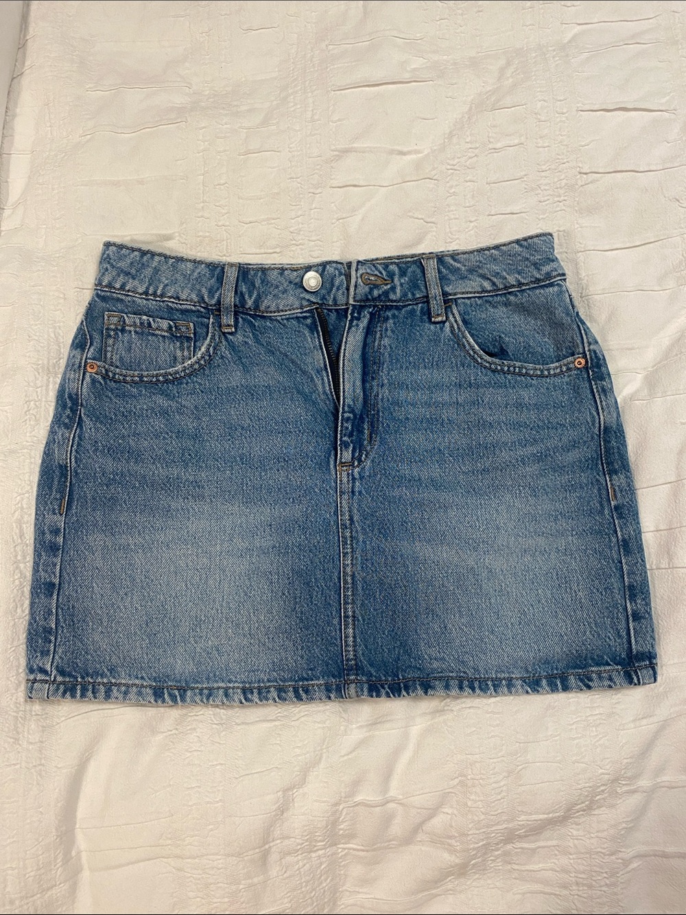 Dynamite Light Blue Denim Mini Skirt